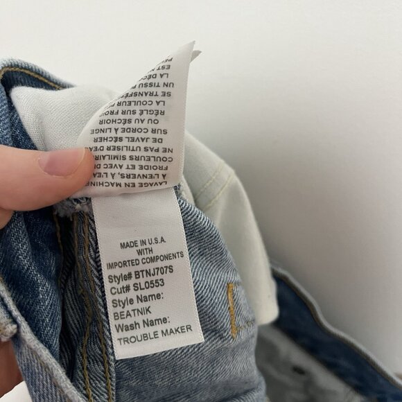 SLVRLAKE Beatnik High Rise Slim Jean in Trouble Maker Blue Size 28 - Picture 7 of 10